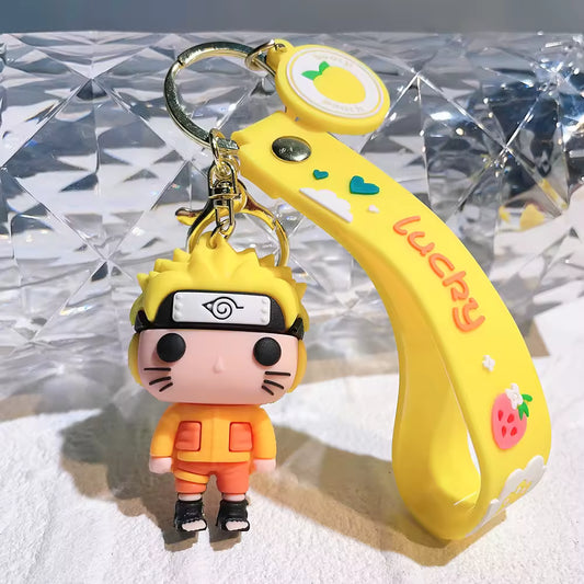 Naruto |PVC| Big Face Anime 3D Lanyard Keychain Collectible Accessory