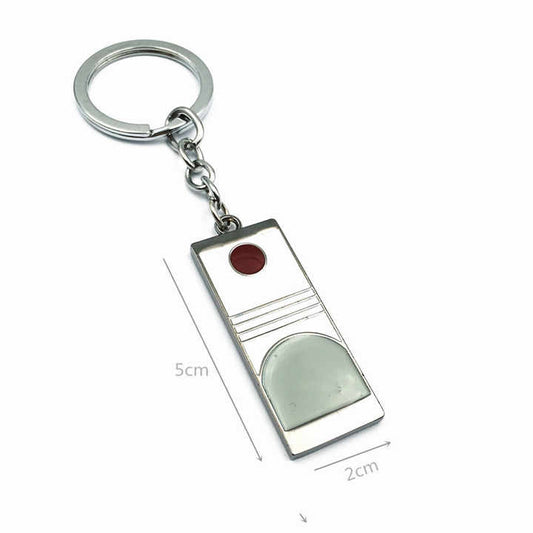Demon Slayer Anime Tanjiro Kamado Hanafuda Earring Metal Keyring Keychain