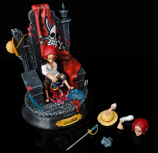 One Piece | Shanks Sitting On Throne Anime Action Figure | 23.5 Cm |
