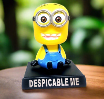 Minion Bobblehead With Mobile Holder For Cars, Work Desk, Study Table |12CM|