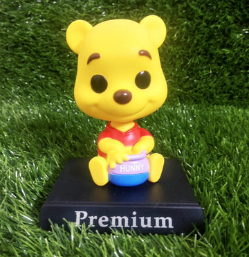 Winnie The Pooh Bobblehead with Mobile Holder | 13.5 Cms |