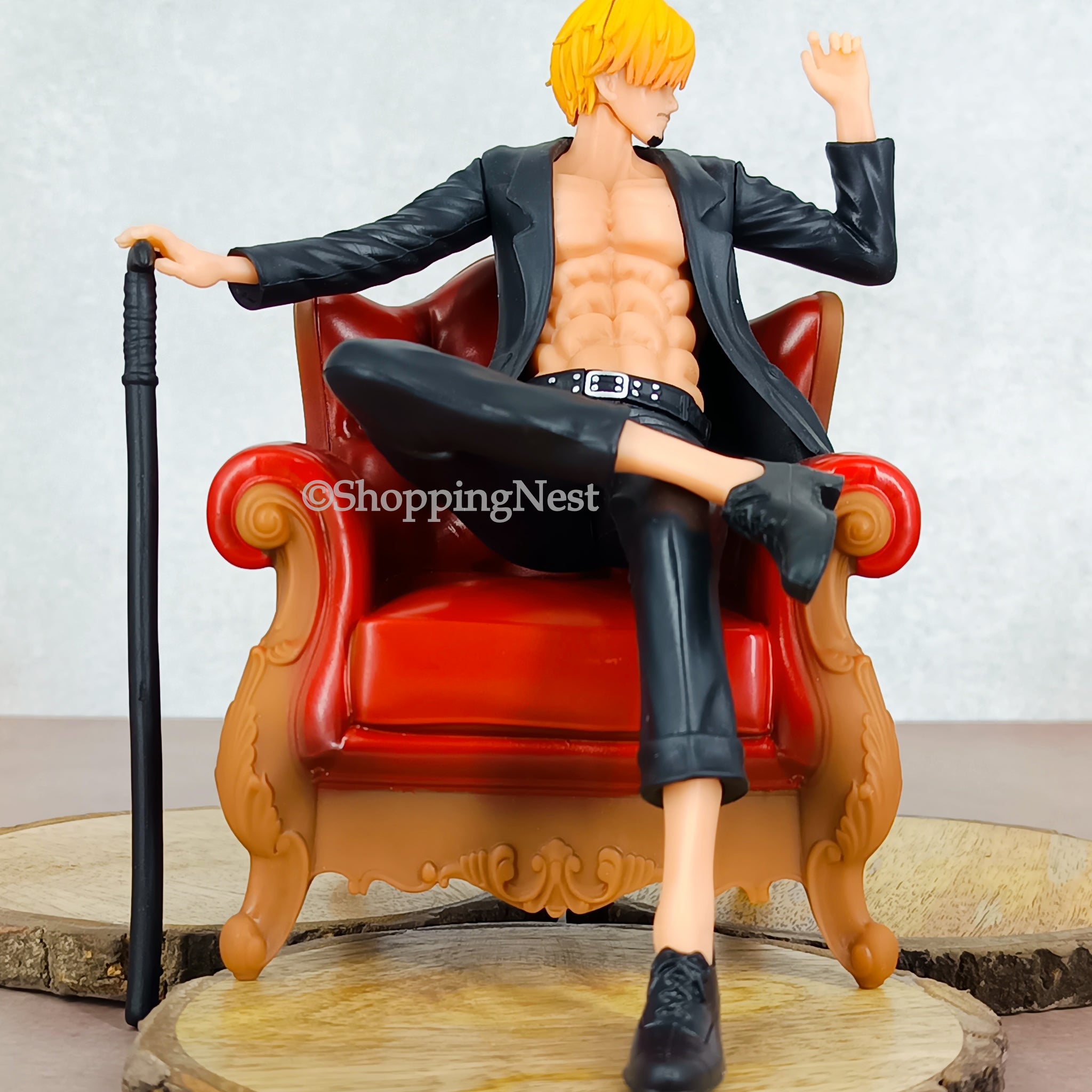 Anime One Piece Figure Suit Vinsmoke Sanji Sofa with Box Action Figurine PVC  | 14.5 cms |