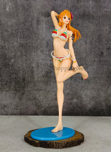 One Piece Anime Girl Figure Nami Swimsuit Bikini Beautiful Girl Manga Statue Action Figurines | 20 CMS |