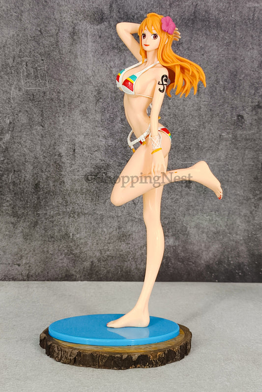 One Piece Anime Girl Figure Nami Swimsuit Bikini Beautiful Girl Manga Statue Action Figurines | 20 CMS |