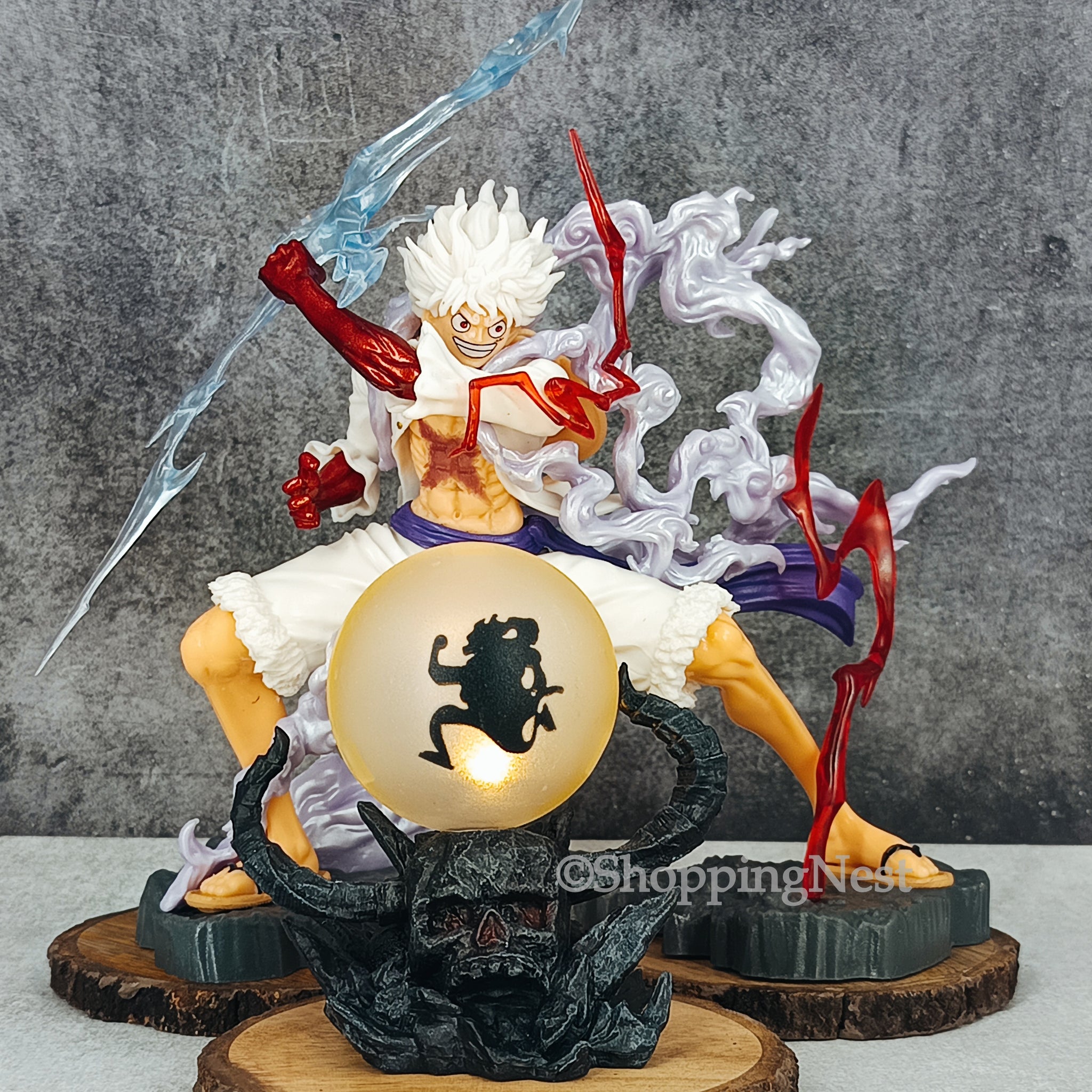 One Piece Luffy Gear 5 premium figure with onigashima lamp | 24 CMS |