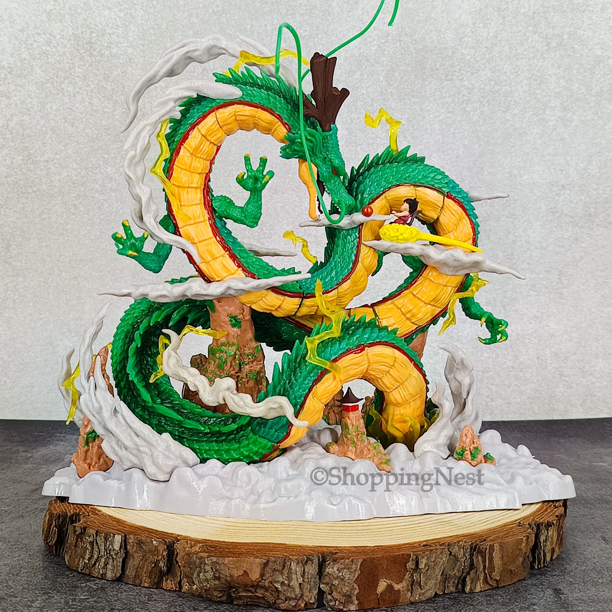 Shenron The Dragon With Kid Goku Premium Figure With Lights | 25 CMS |