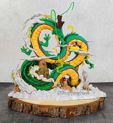 Shenron The Dragon With Kid Goku Premium Figure With Lights | 25 CMS |