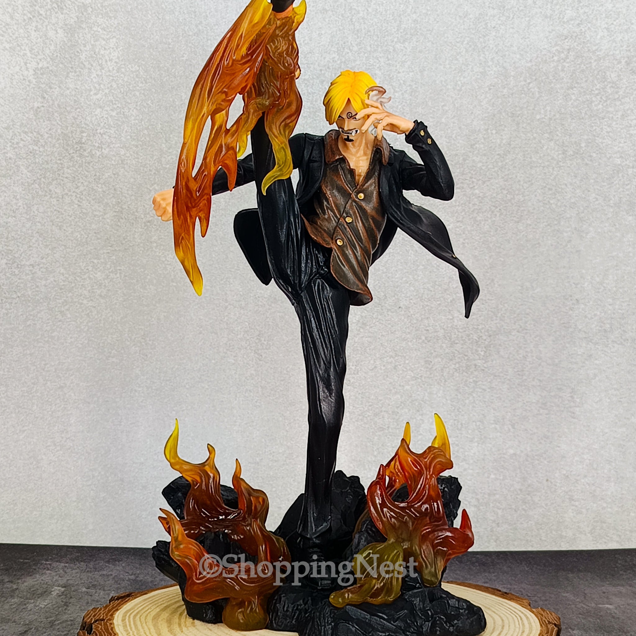 One Piece Pvc Trendy Figure WIFI Sanji Straw Hats Devil Foot Three Main Forces Gk Collectible Figure | 35 CMS |