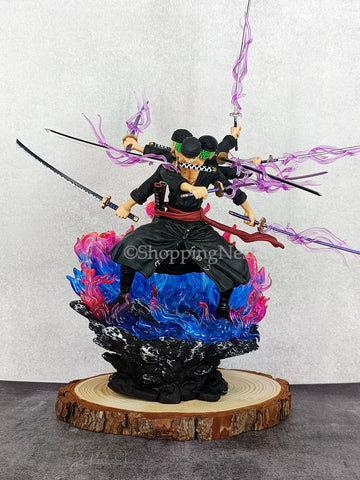 One Piece Roronoa Zoro Nine Knives Three Faces Asura Form Action Figure | 28 Cms |