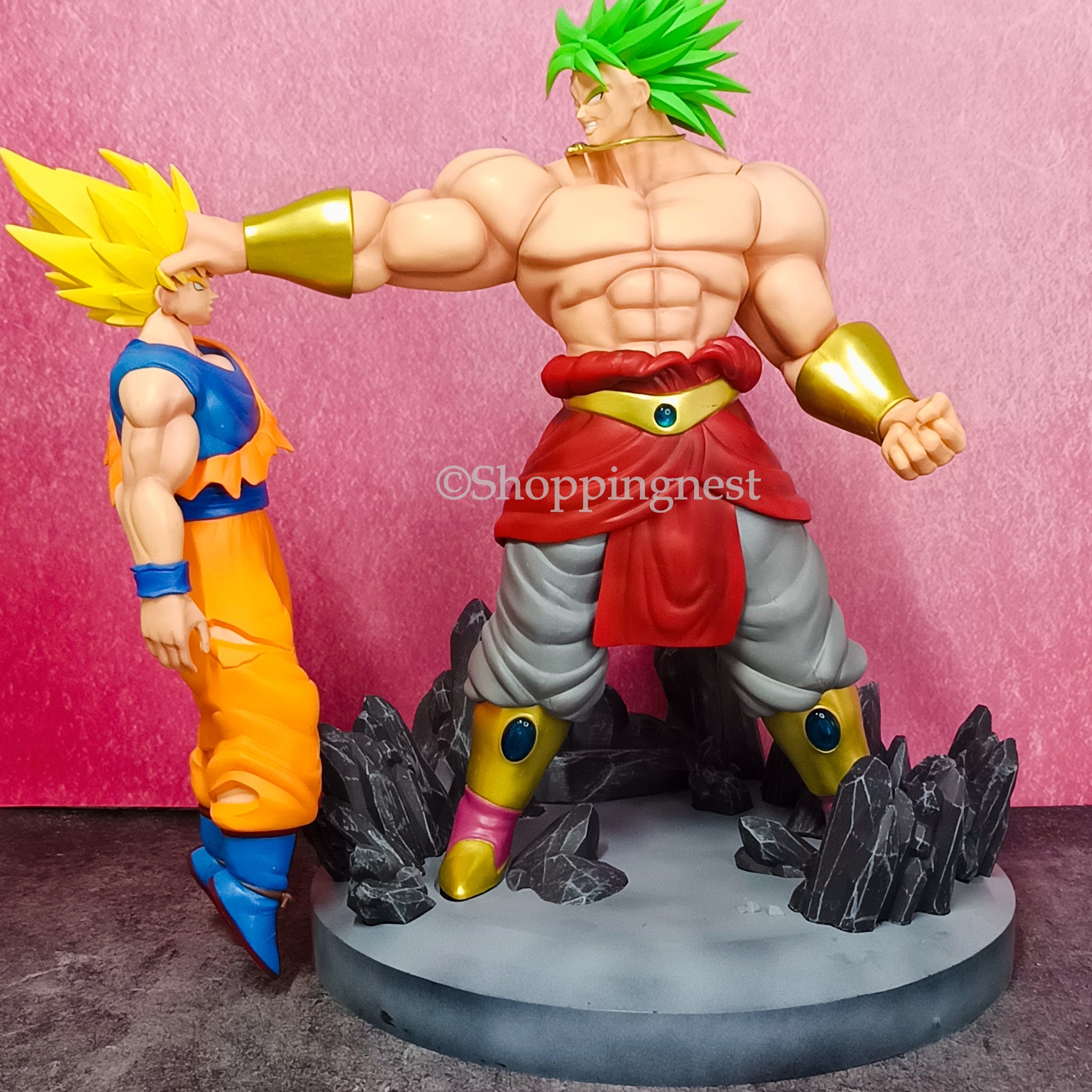 Dragon Ball Z Anime Action Figure Broly Vs Goku Super Saiyan Action Figure |38.5 CMS |