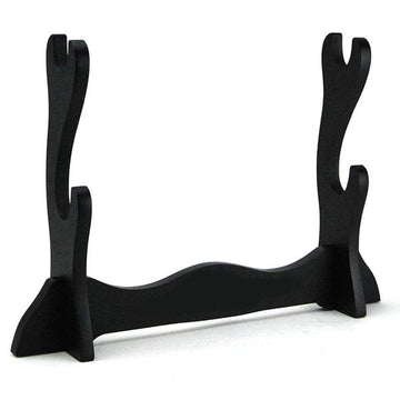 Katana Premium finish wooden 2 layered Black Stand | Deattachable