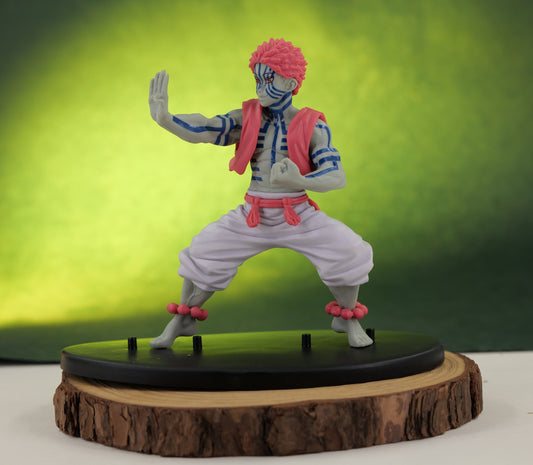 Demon Slayer | Akaza Fighting Stance Anime Action Figure | Upper Moon Rank 2 | 17 Cms |