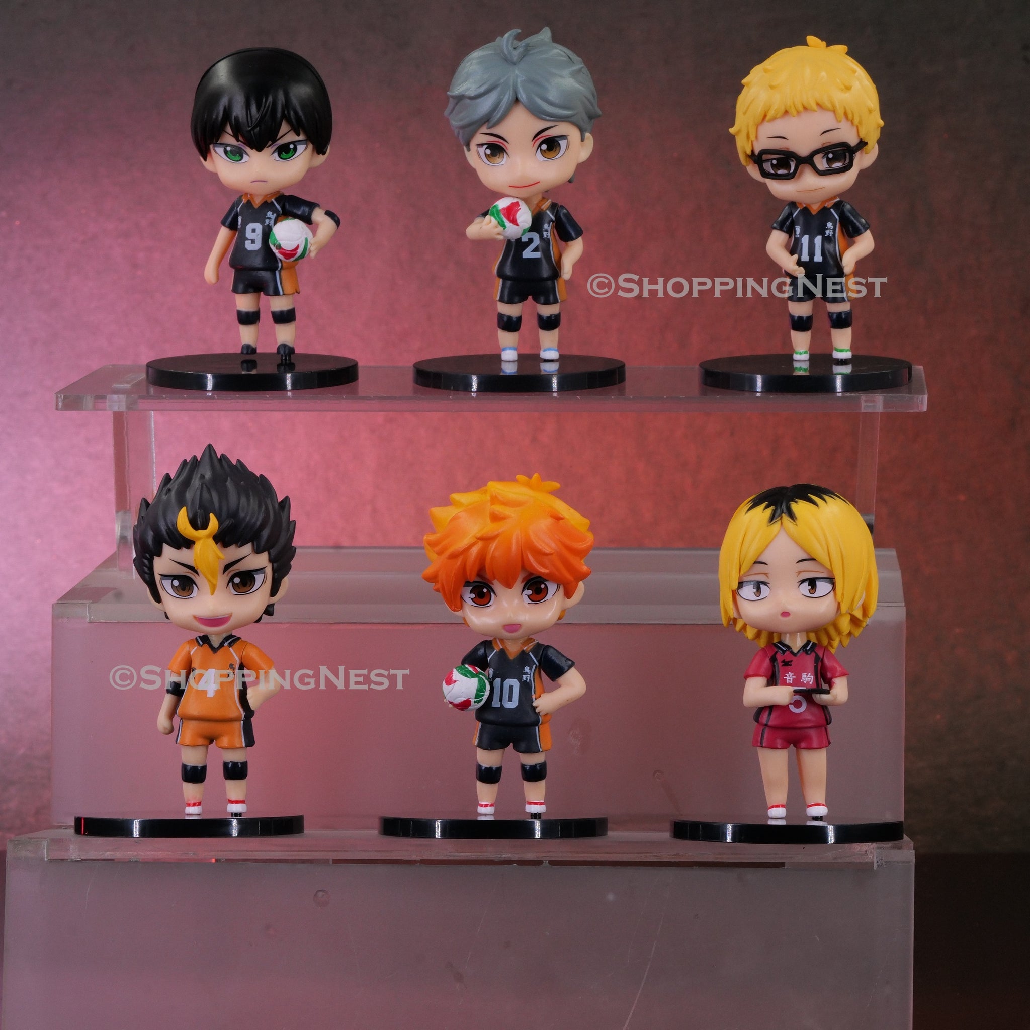 Haikyuu Set Of 6 Action Figures Set A PVC with Base | 10 Cms |