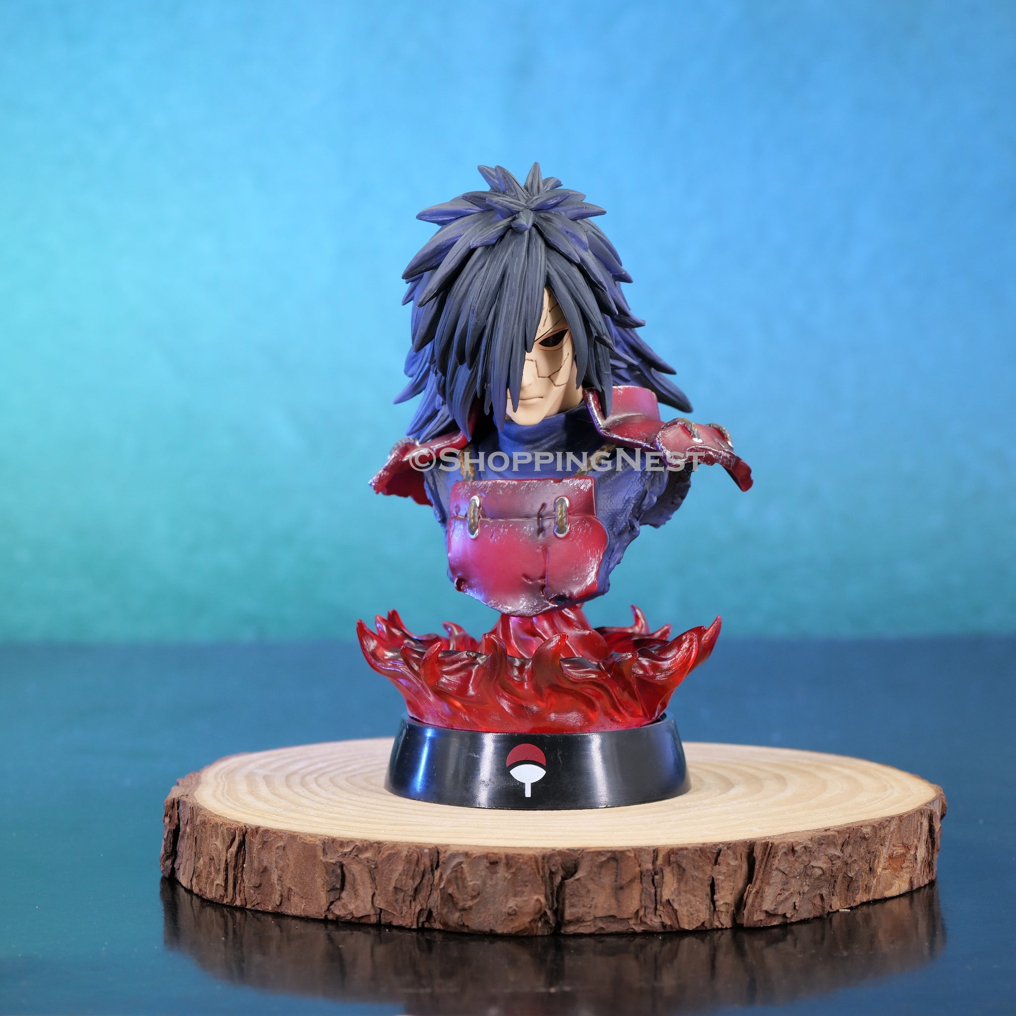 Naruto Anime |Uchiha Madara Head Burst With Flame Action Figure | 16 Cm|