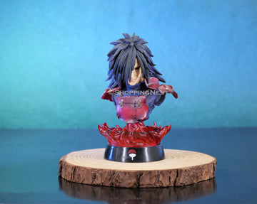 Naruto Anime |Uchiha Madara Head Burst With Flame Action Figure | 16 Cm|