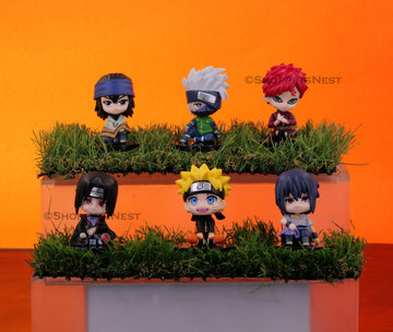 Naruto Set Of 6 Kawai Chibi Action Figures Deidara Itachi | 7 CM |