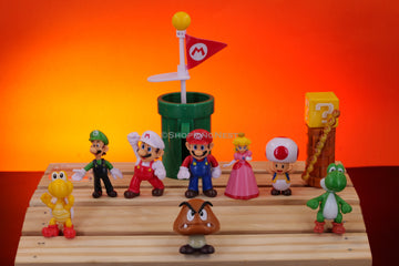 Mario Brothers Set Of 12 Action Figures Childhood Game Figures | 4.5 - 9 CM |