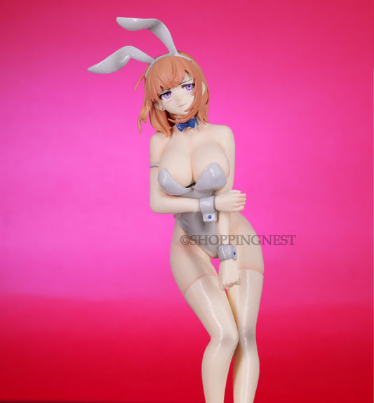 Anime Sexy Girl Action Figure Miss White Bunny Shy Kawaii Girl Figurine PVC | 23CMS |