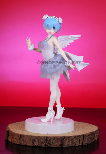 Re:Zero - Starting Life in Another World | Rem Taito Angel Mode Anime Action Figure | 23 Cm |