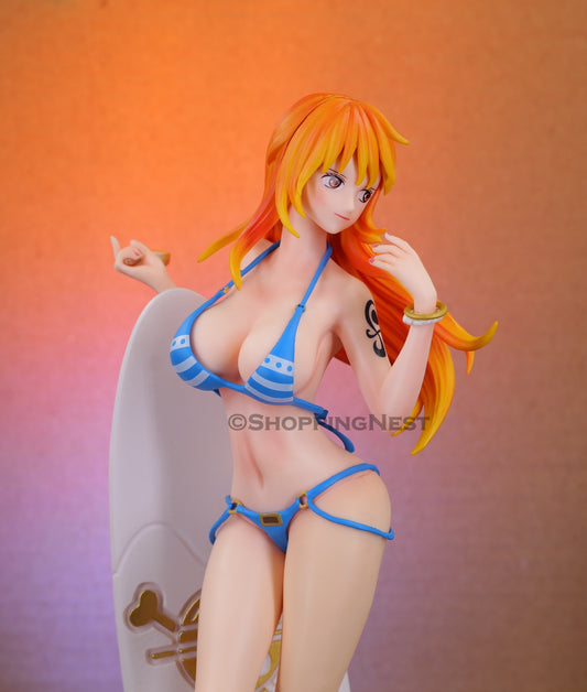 One Piece Nami With Surfboard Swimsuit Edition Action Figure | 33 Cm |