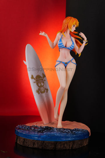 One Piece Nami With Surfboard Swimsuit Edition Action Figure | 33 Cm |