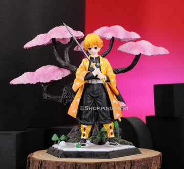 Demon Slayer Zenitsu Agatsuma Cherry Blossom Sakura Tree PVC Action Figure | 19 CMS |