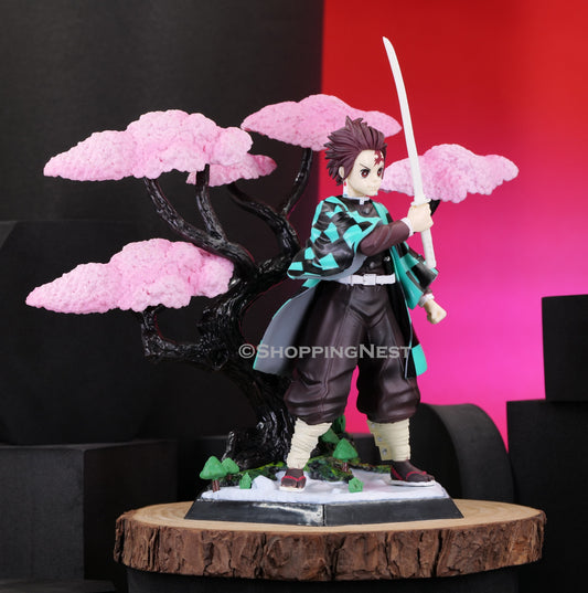 Demon Slayer Tanjiro Kamado Cherry Blossom Sakura Tree PVC Action Figure | 19 CMS |