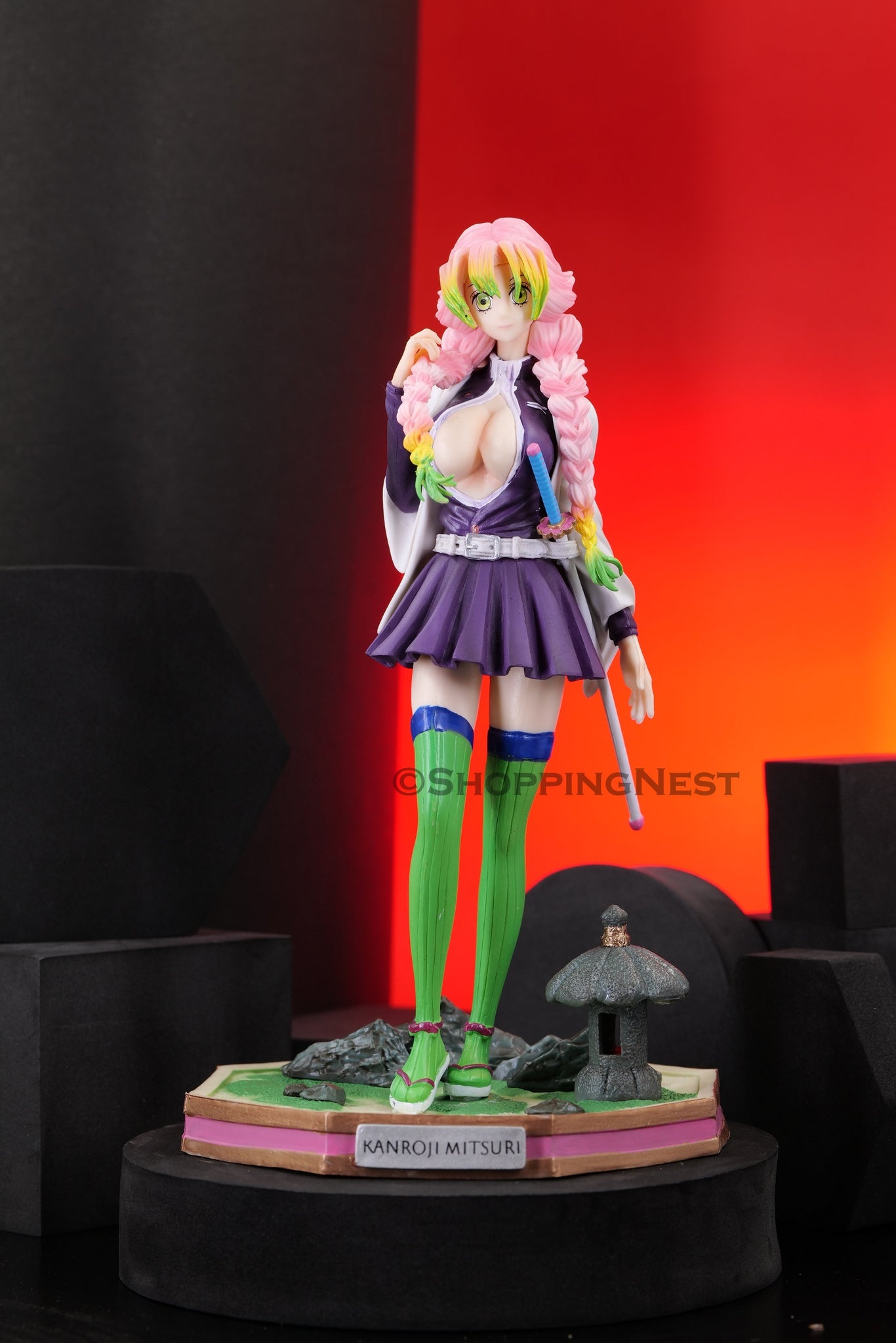 Demon Slayer Kanroji Mitsuri Action Figure Hashira Figurine | 25 Cms |