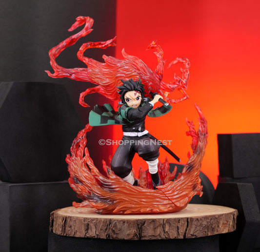 Demon slayer Tanjiro Kamado Fire Breathing Attack Hinokami Kagura Action Figure