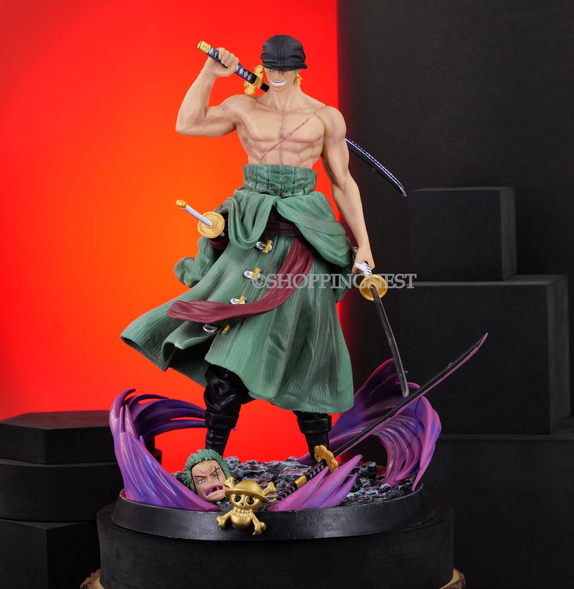 Legendary Roronoa Zoro Action Figure for Kids | Iconic Three Swords Style Double Head Scene  | 20 CMS |