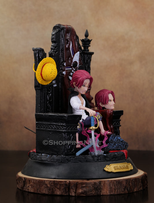 One Piece | Shanks Sitting On Throne Anime Action Figure | 23.5 Cm |