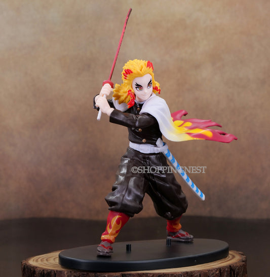 Demon Slayer Rengoku Kyojuro Attacking Mode with Sword Action Figure | 20 CMS |