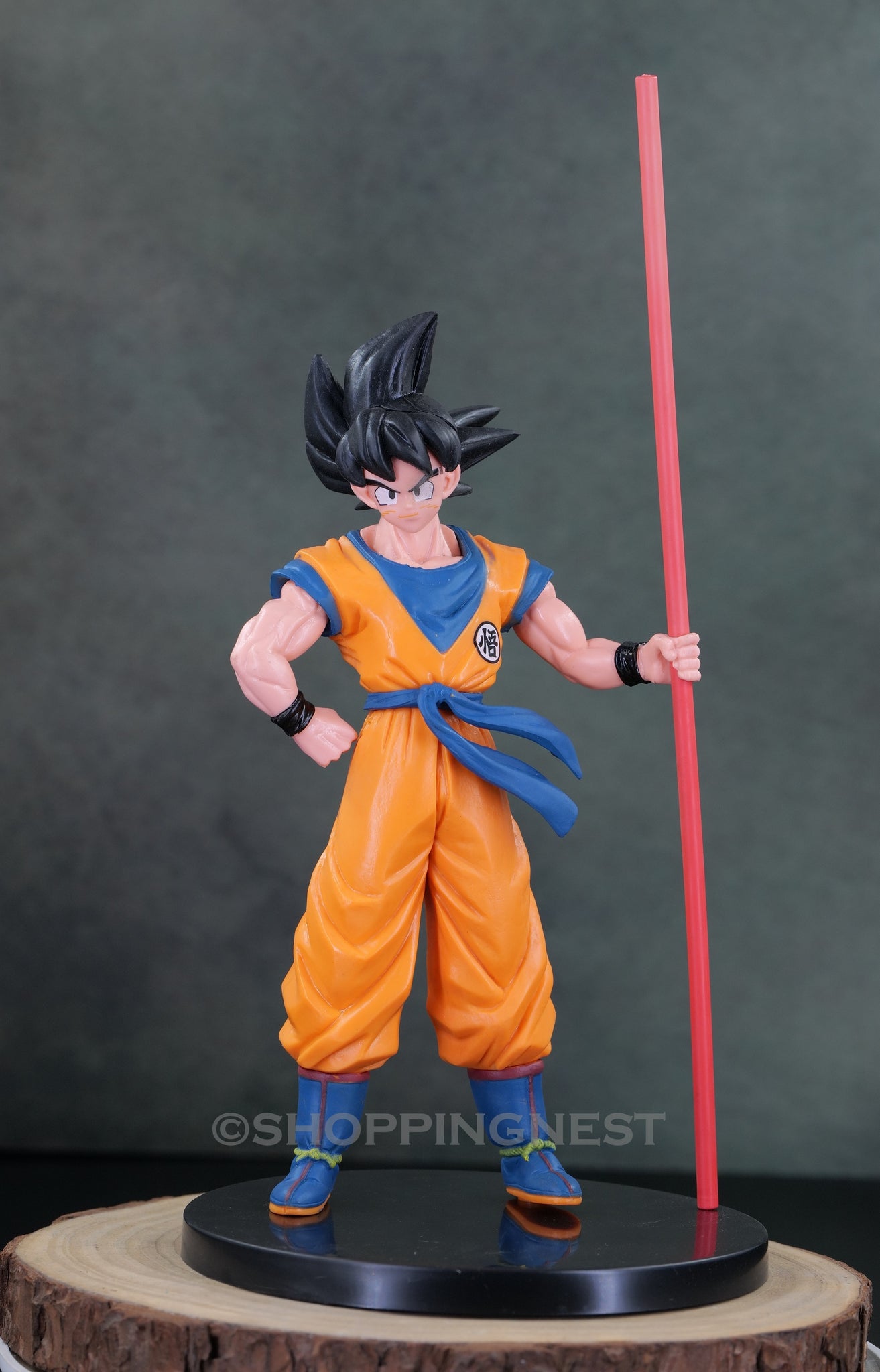 Dragon BAll Z Goku With Stick in Hand Standing Action Figurine | 24 Cm |