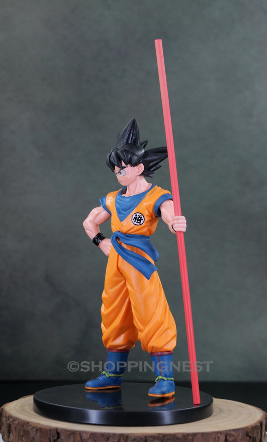 Dragon BAll Z Goku With Stick in Hand Standing Action Figurine | 24 Cm |