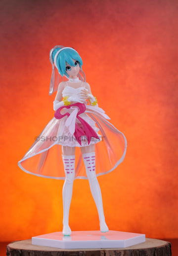 Sega Project Diva Arcade Future Tone Hatsune Miku Exquisite White Wedding Dress Action Figure | 1 8 CMS |