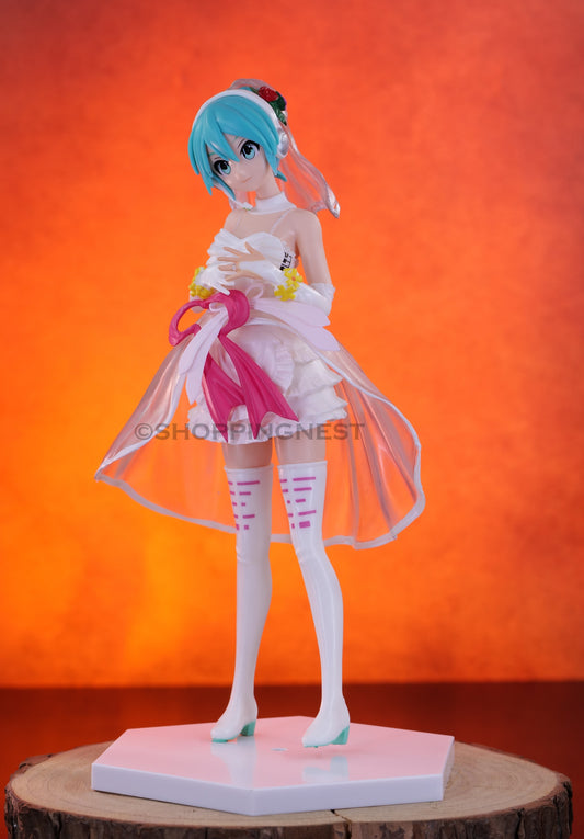 Sega Project Diva Arcade Future Tone Hatsune Miku Exquisite White Wedding Dress Action Figure | 1 8 CMS |