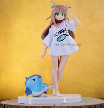 Charming Catgirl Figurine - Perfect Anime Collector's Gift, Ideal for Bedroom & Car Decor | 18 CMS |