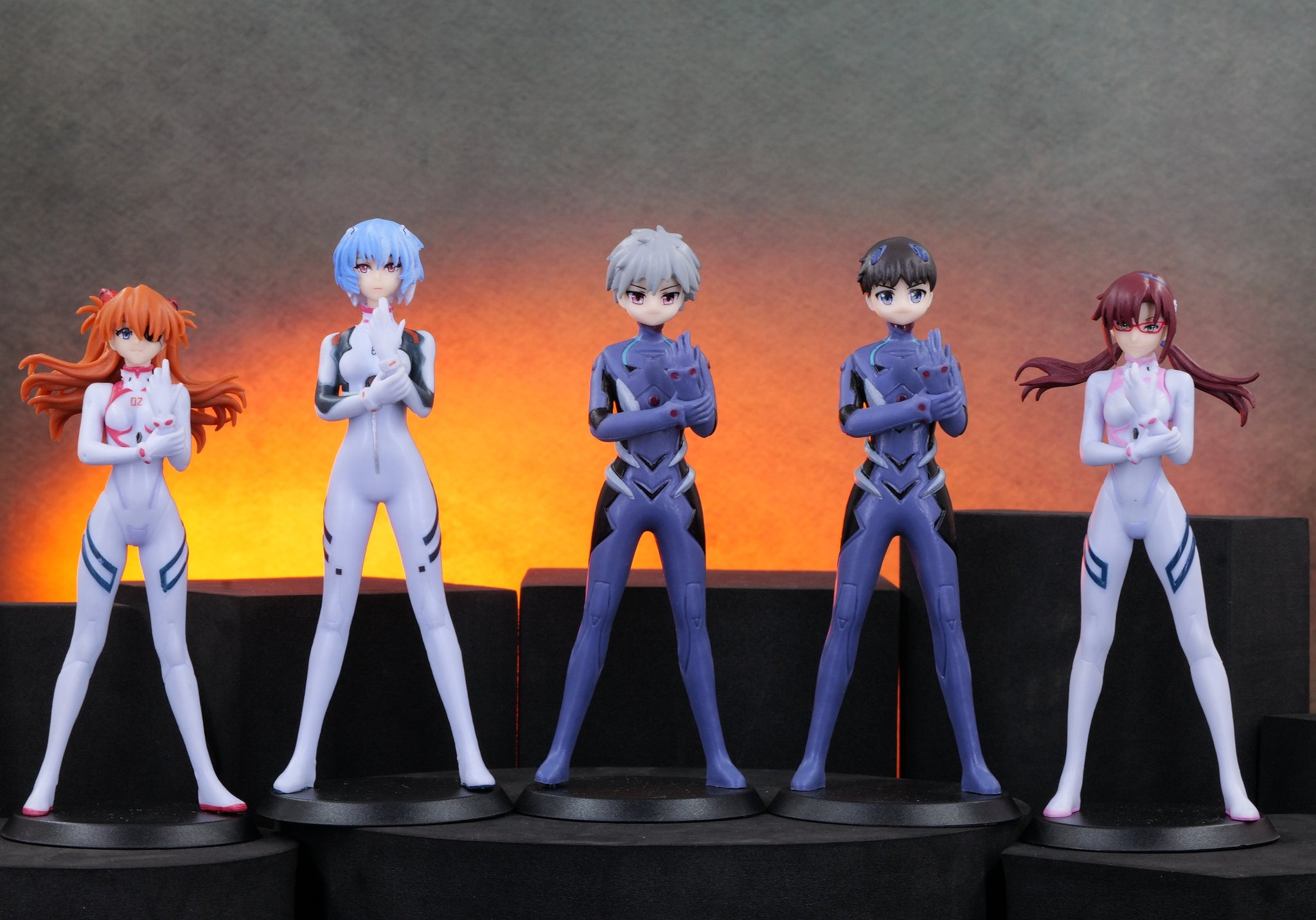 5PCS Evangelion Action Figures Set Driving Suit Figure PVC Figure