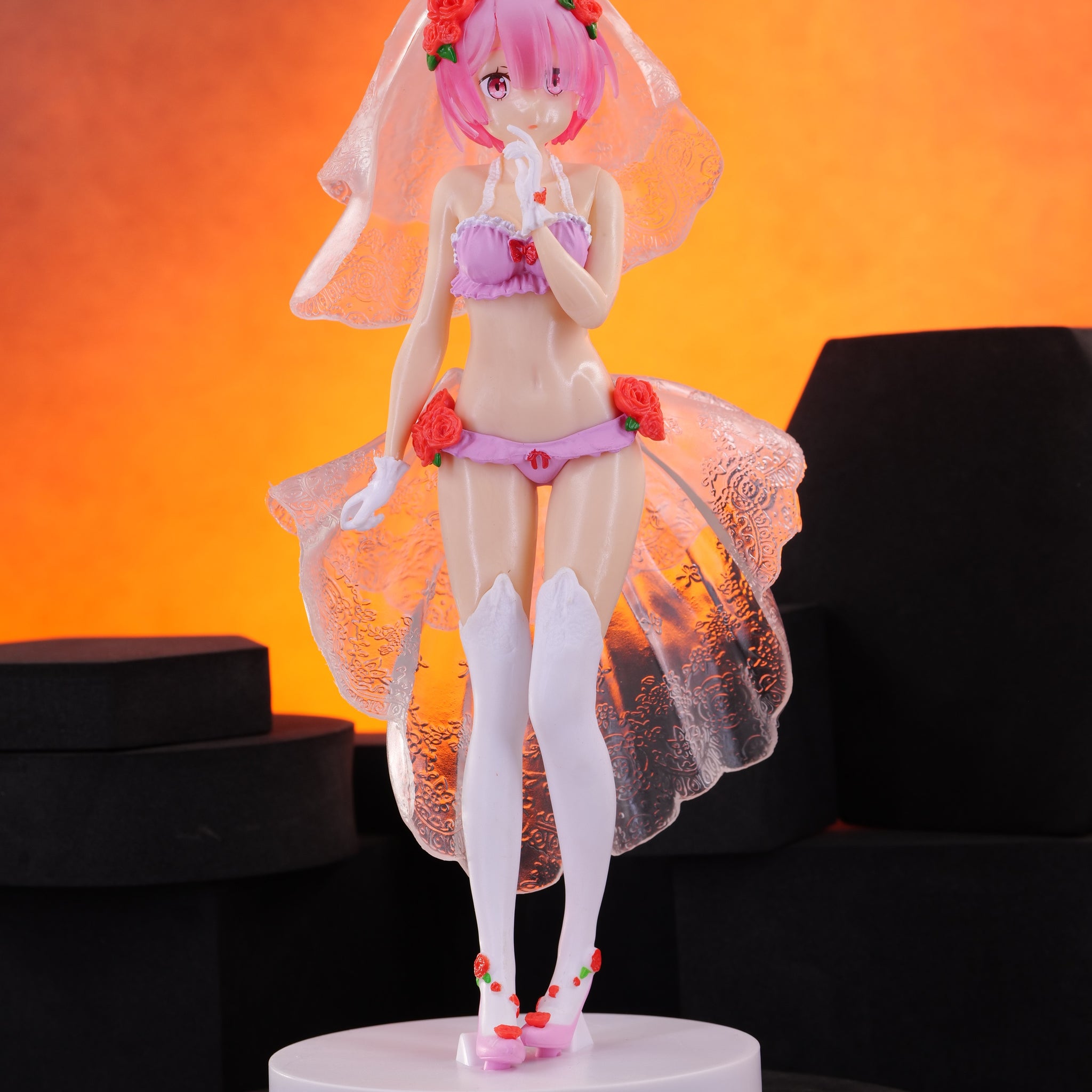 Re Zero Kara Hajimeru Isekai Seikatsu Swimsuit flower wedding dress Ramram beautiful girl animation decoration action figure