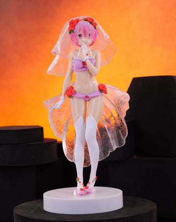 Re Zero Kara Hajimeru Isekai Seikatsu Swimsuit flower wedding dress Ramram beautiful girl animation decoration action figure