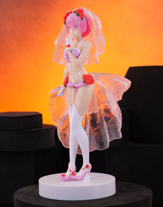 Re Zero Kara Hajimeru Isekai Seikatsu Swimsuit flower wedding dress Ramram beautiful girl animation decoration action figure