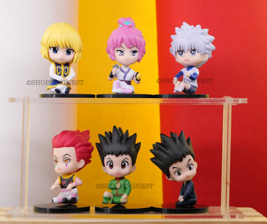 Hunter x Hunter Set Of 6 Sitting Action Figures | 8- 9 CM |