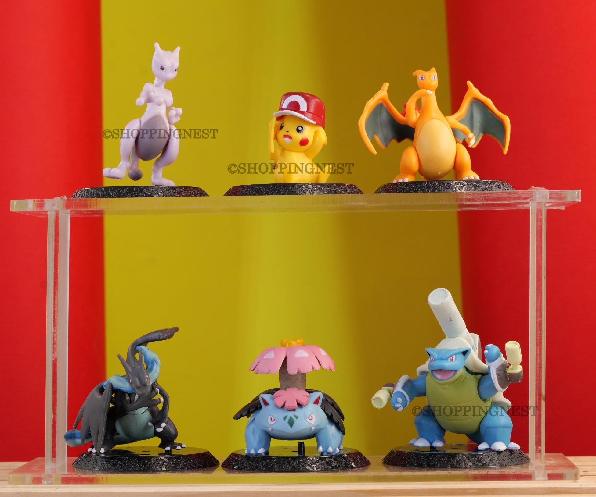 Pokemon Action Figure Set Of 6 Limited Edition for Car Dashboard