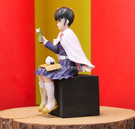 Demon Slayer  Kanao Tsuyuri Perching Sitting Eating Action Figure | 13.5 CM  |