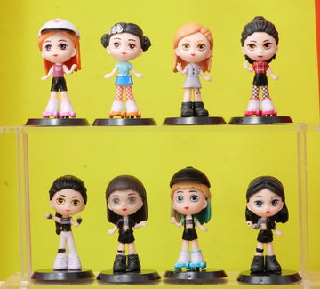 Blackpink Music Band | Set Of 8 Action Figures | 7 Cms |