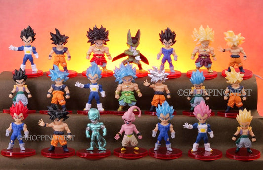 Dragon Ball Z | Set of 21 Action Figures | Super Goku Vegeta Broly Buu | 7-8 Cm |