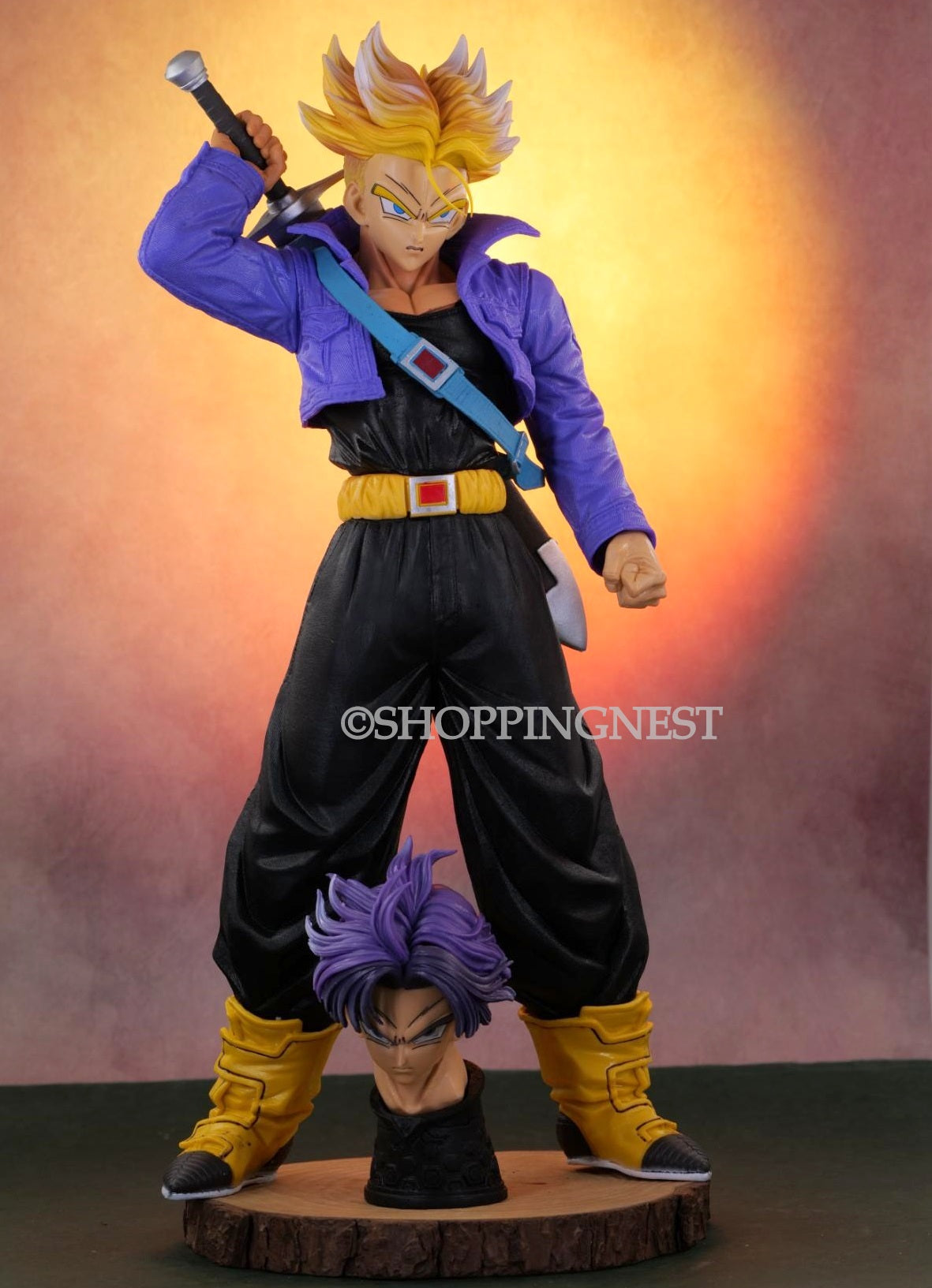 DBZ Trunks Changeable Heads Action Figure |  43 CM |