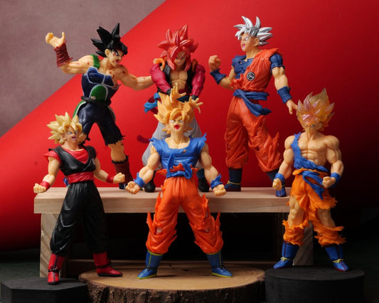 Dragon Ball Z  Set of 6 Action Figure Self Standing Set Figurine