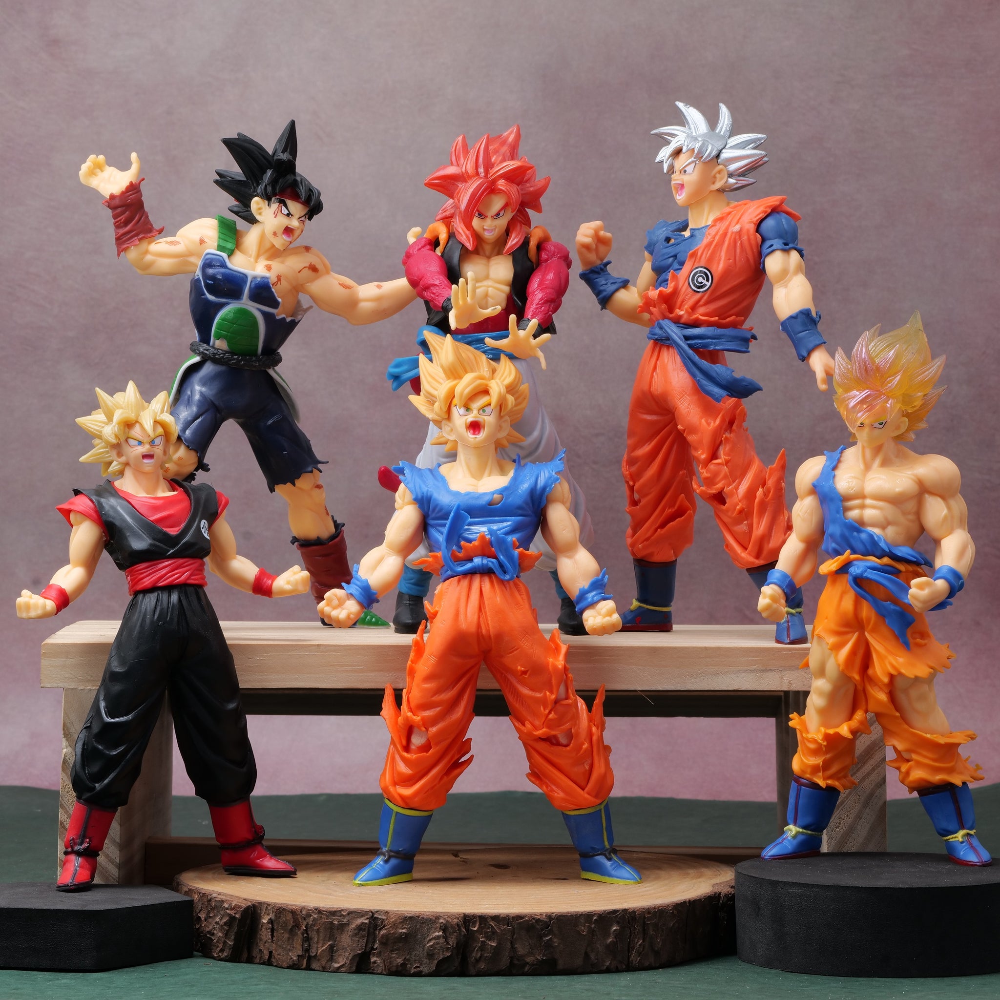 DRAGON BALL Z DBZ Set of 6 Big Set A Super Saiyan Action Figures  |18.5 CMS | V