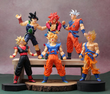 DRAGON BALL Z DBZ Set of 6 Big Set A Super Saiyan Action Figures  |18.5 CMS | V